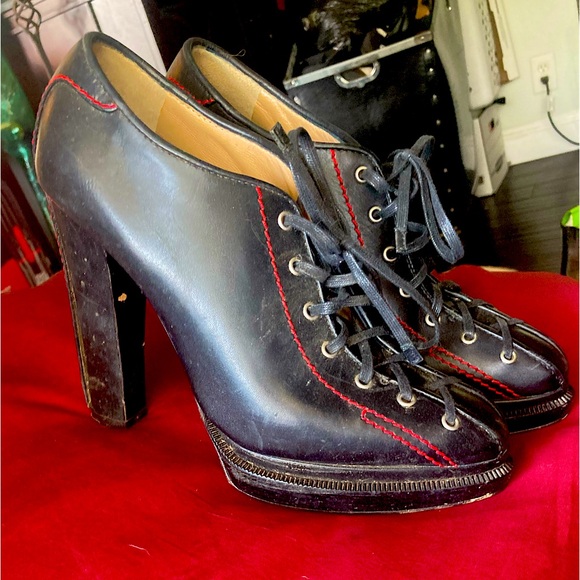 Proenza Schouler Lace Up Platform Heels 37.5 - Picture 1 of 8